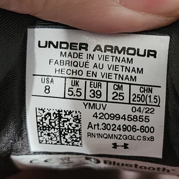 Under Armour HOVR Sonic 5 Women's Athletic Running Shoes Sneakers Size 8 Pink - Picture 9 of 9